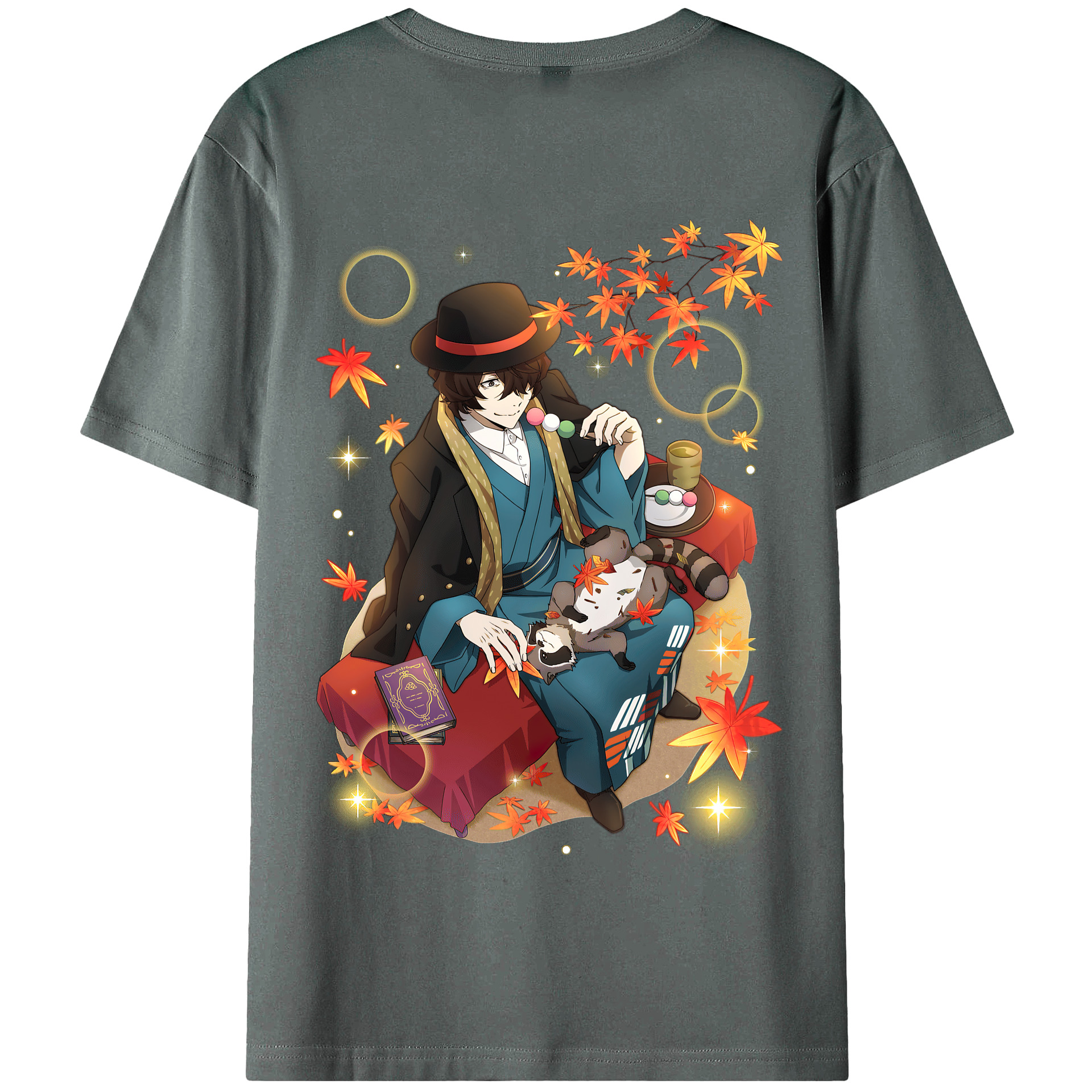 （画像用） 文豪ストレイドッグス Bungo Stray Dogs 綿100％半袖Tシャツ（背面プリント）